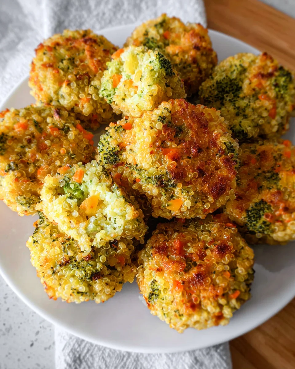 Cheesy Broccoli Quinoa Bites 18 Cheesy