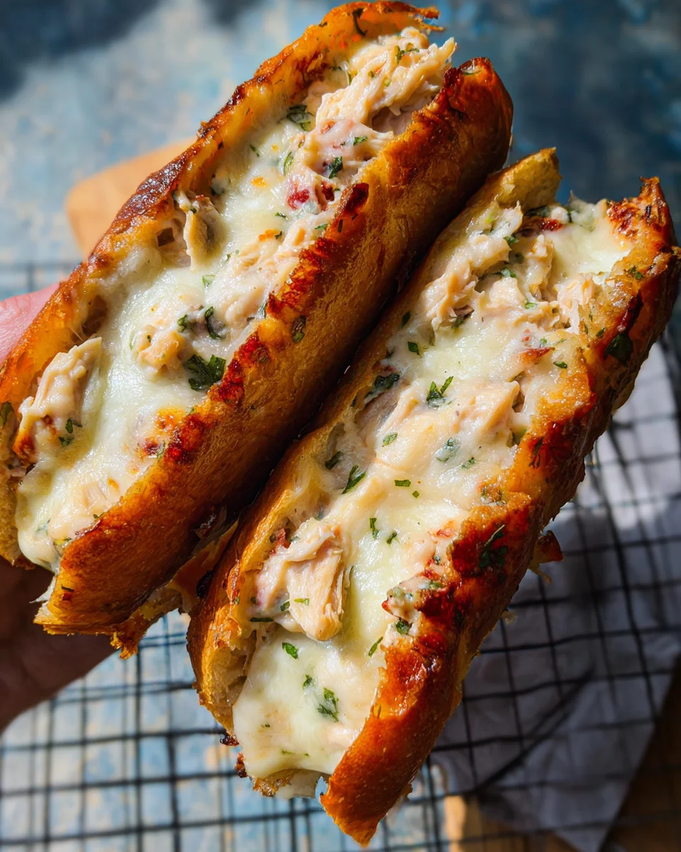 Cheesy Chicken Garlic Bread Sandwich 17 Cheesy Chicken Garlic Bread Sandwich