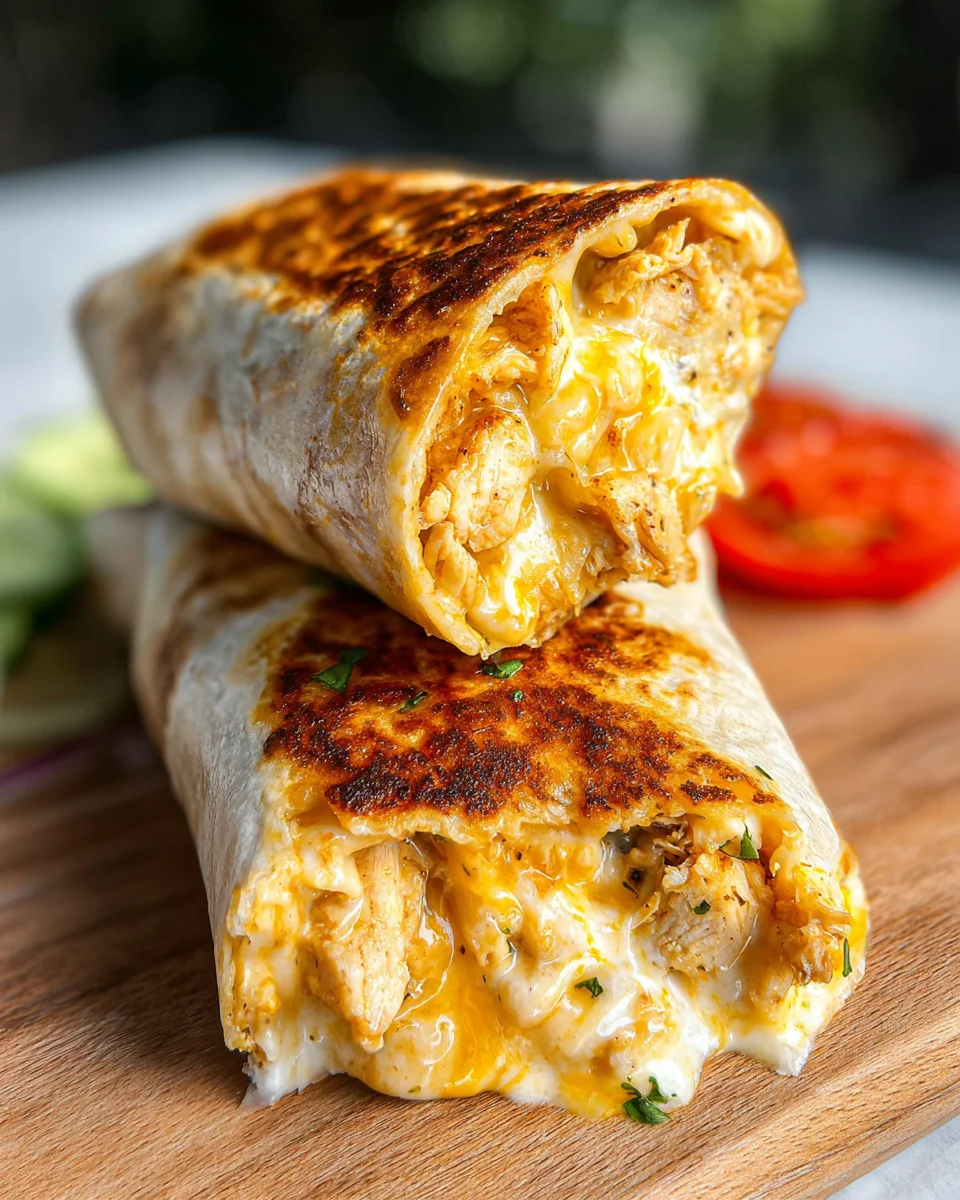 Cheesy Garlic Chicken Wraps 22 Cheesy Garlic Chicken Wraps