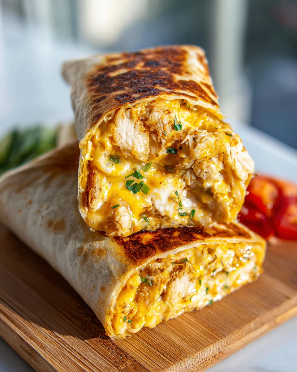 Cheesy Garlic Chicken Wraps 23 Cheesy