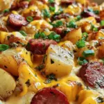 Cheesy Ranch Potatoes and Smoked Sausage
