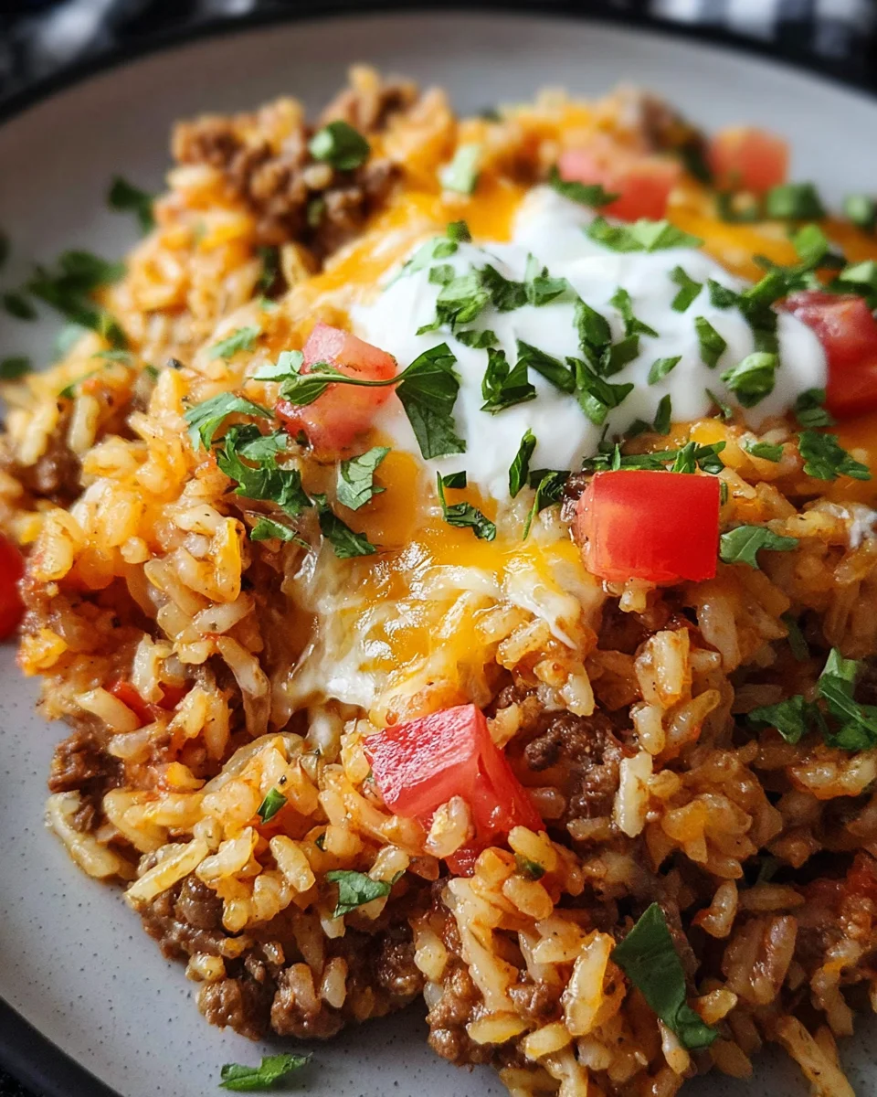 Cheesy Taco Rice Recipe