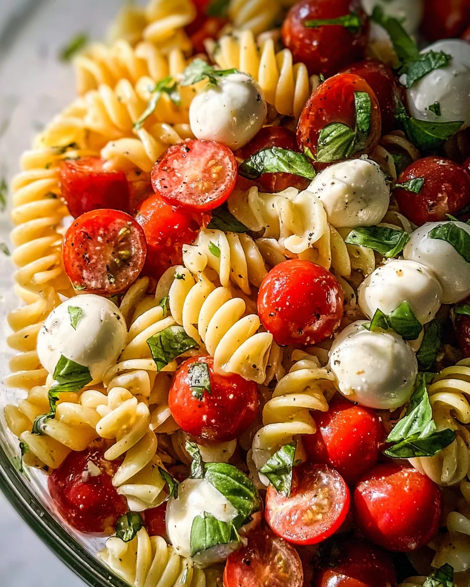Creamy Caprese Pasta Salad
