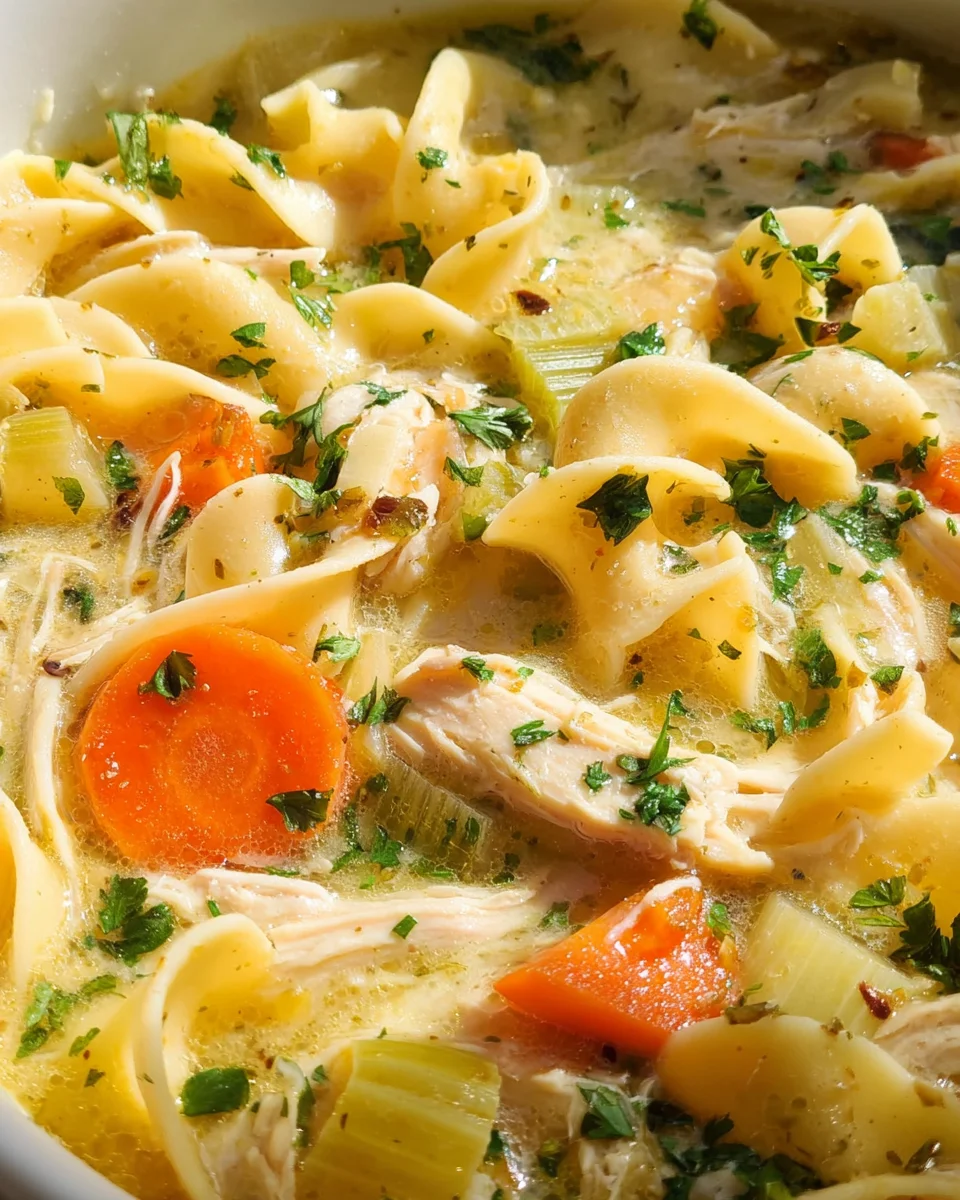 Creamy Chicken Noodle Soup Recipe