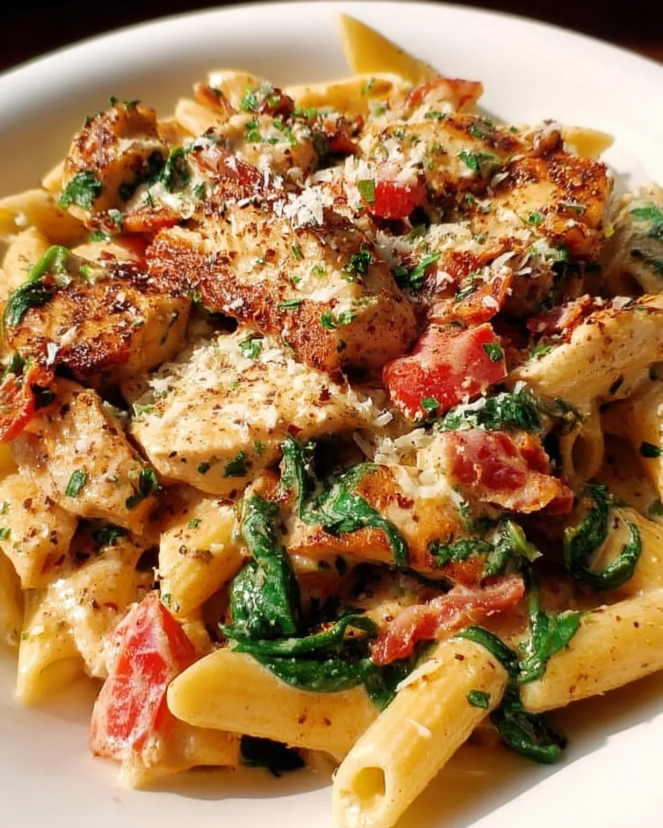 Creamy Chicken Pasta with Bacon 20 Creamy