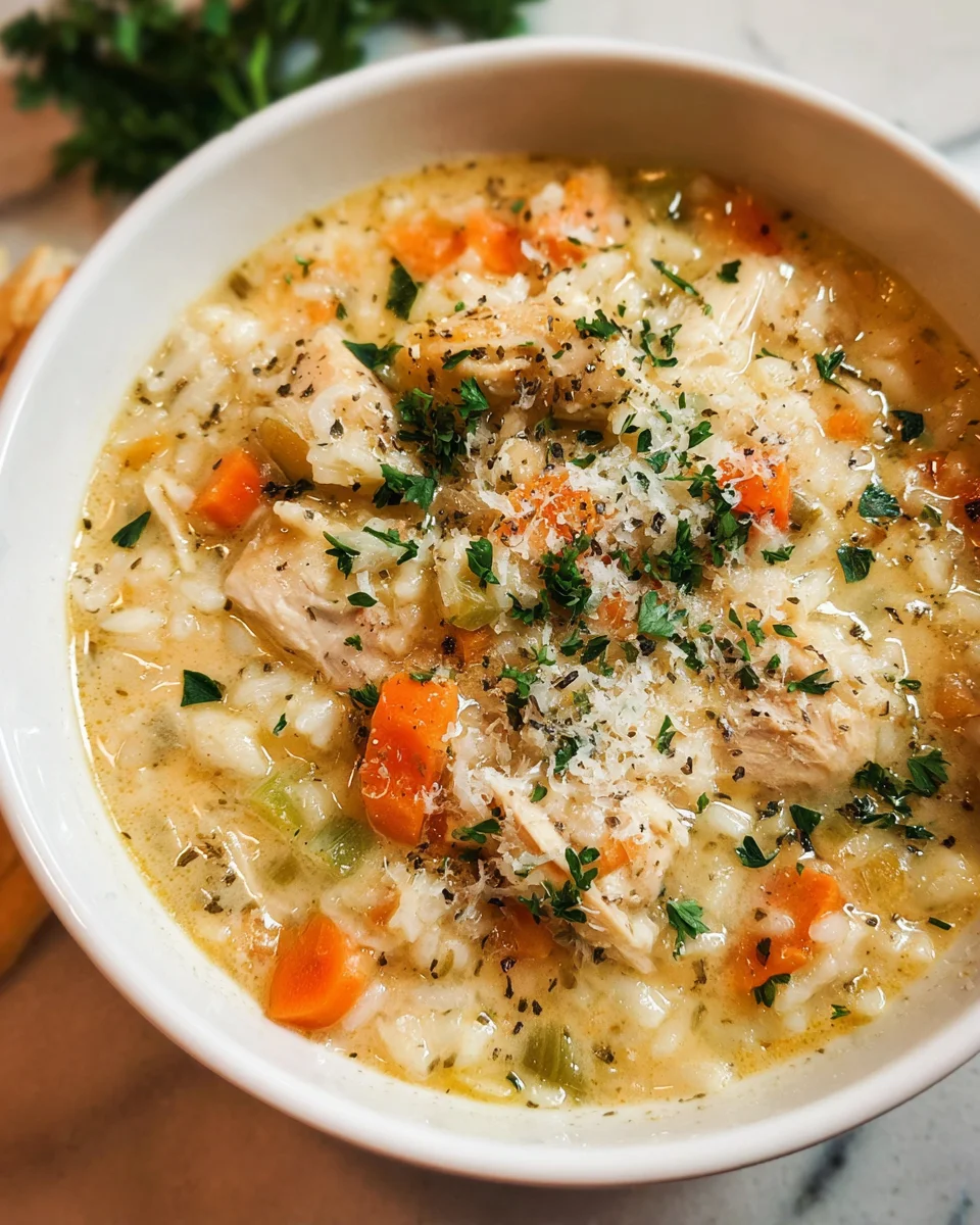 Creamy Chicken and Rice Soup 22 Creamy
