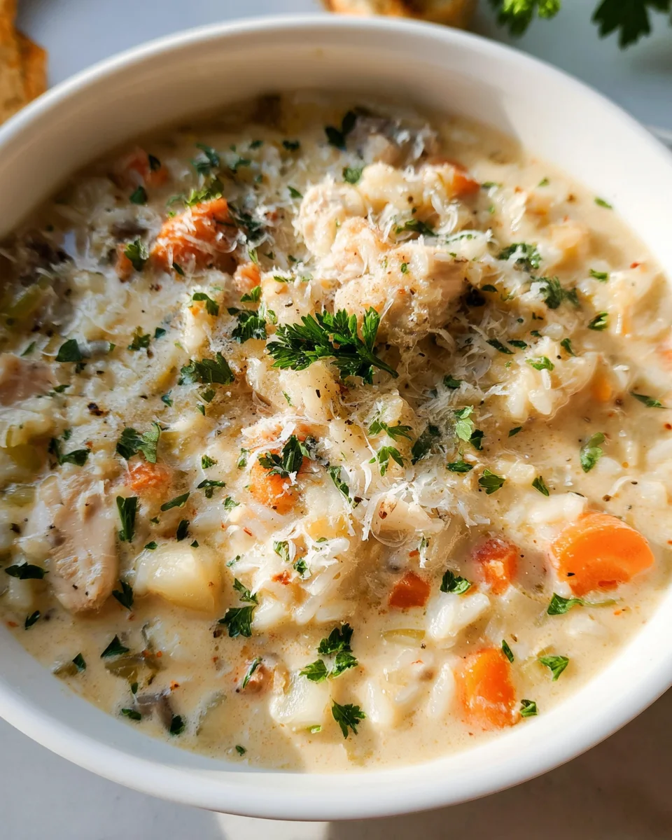 Creamy Chicken and Rice Soup 23 Creamy