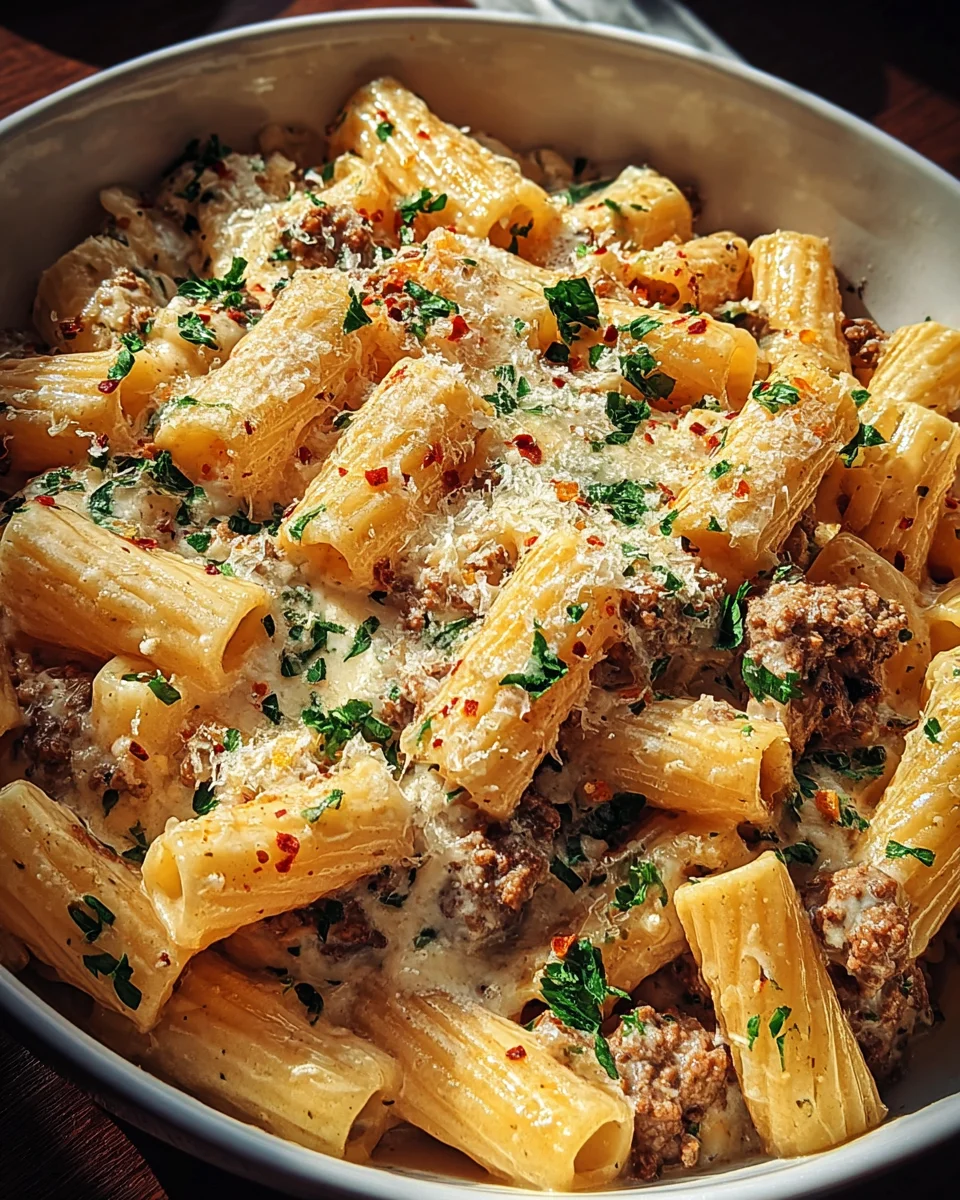 Creamy Parmesan Beef Rigatoni 23 Creamy