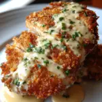 Crispy Parmesan Chicken with a Rich Garlic Sauce