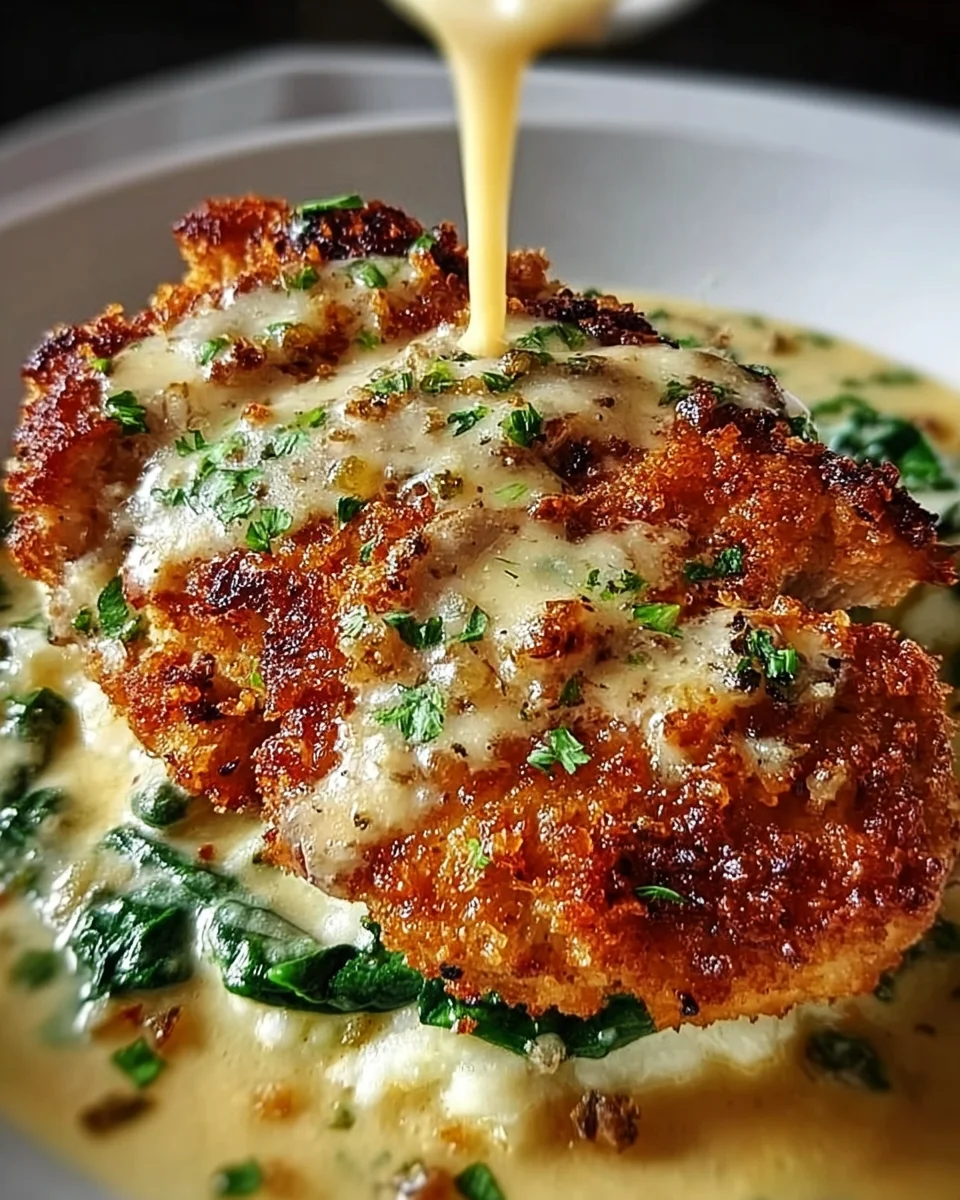 Crispy Parmesan Chicken with a Rich Garlic Sauce 16 Crispy Parmesan Chicken with a Rich Garlic Sauce