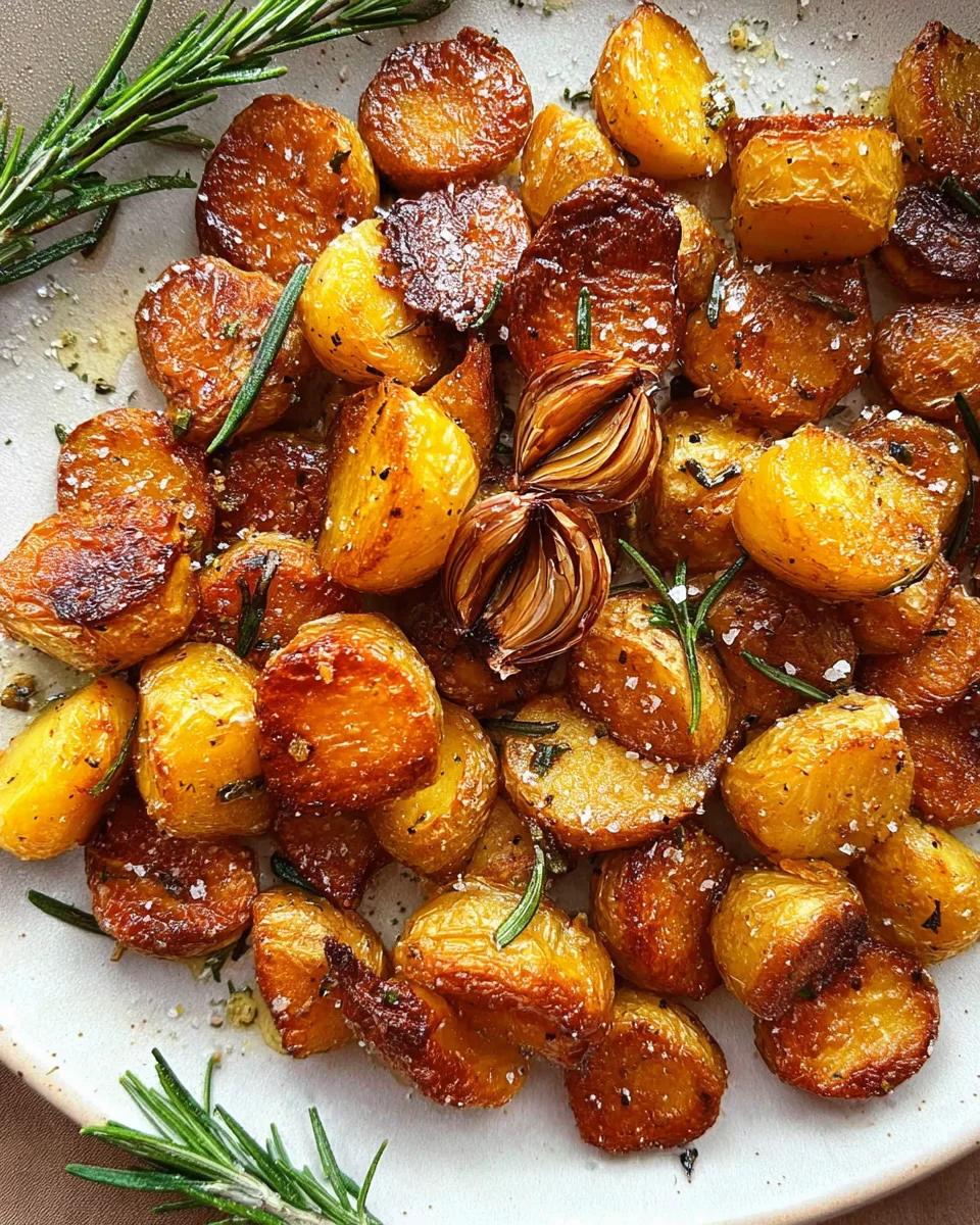 Crispy Roast Potatoes with Rosemary and Garlic - Whole30 19 Crispy