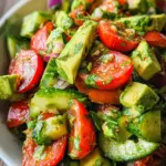 Cucumber Tomato Avocado Salad