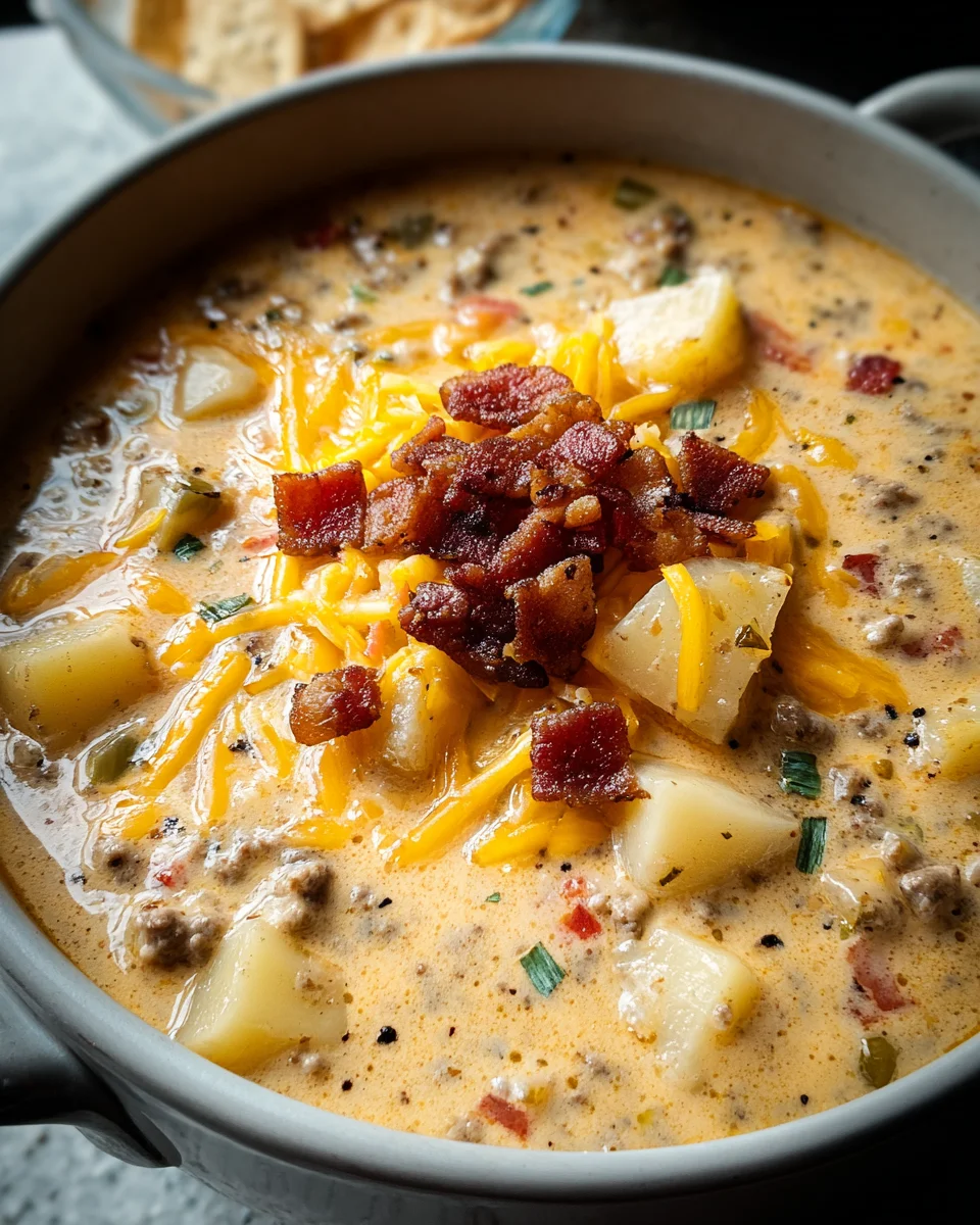 Easy Cheeseburger Soup