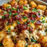 Easy Chicken Bacon Ranch Tater Tot Casserole
