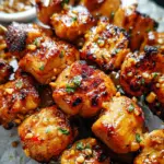 Easy Grilled Asian Chicken Skewers with Honey Garlic Sauce