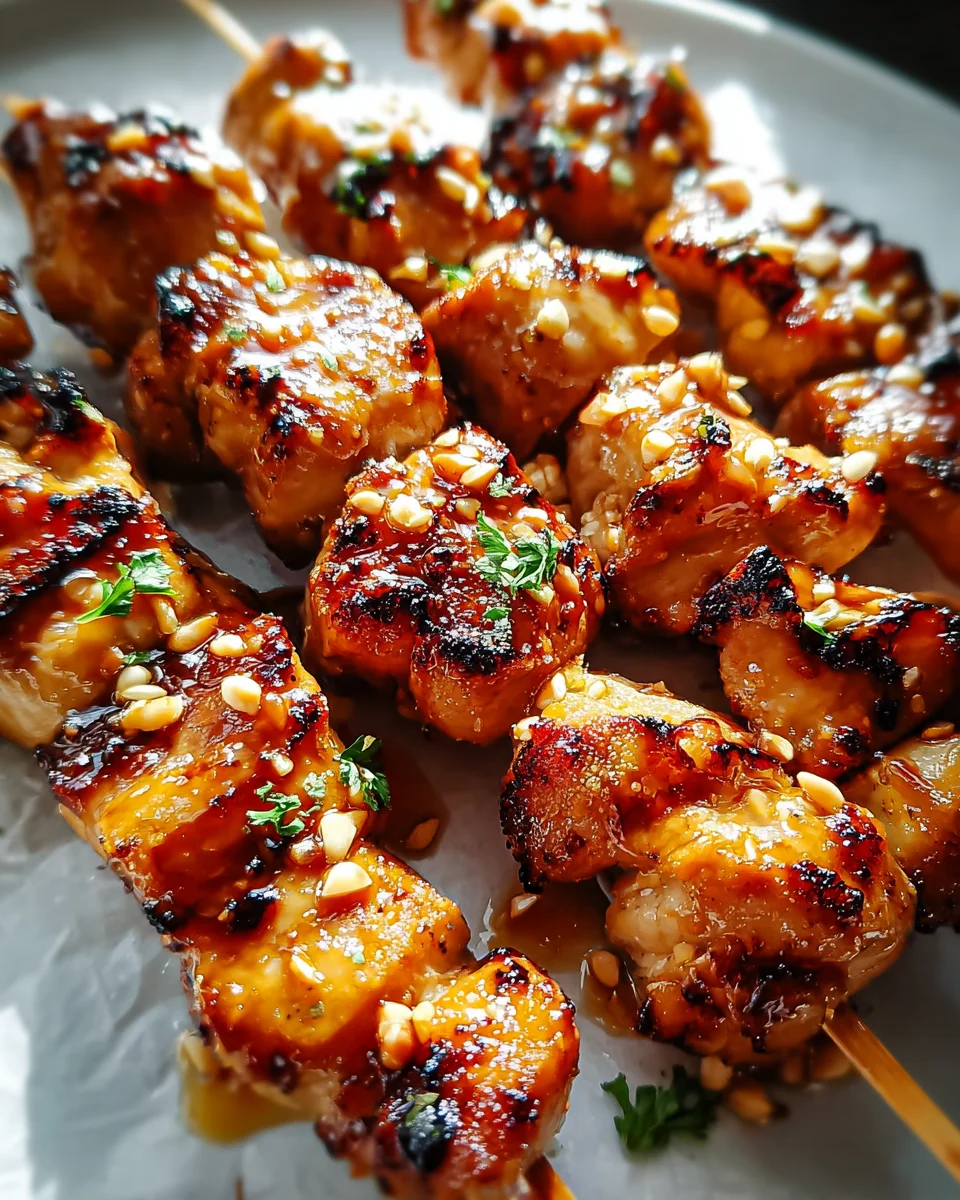Easy Grilled Asian Chicken Skewers with Honey Garlic Sauce 20 Easy
