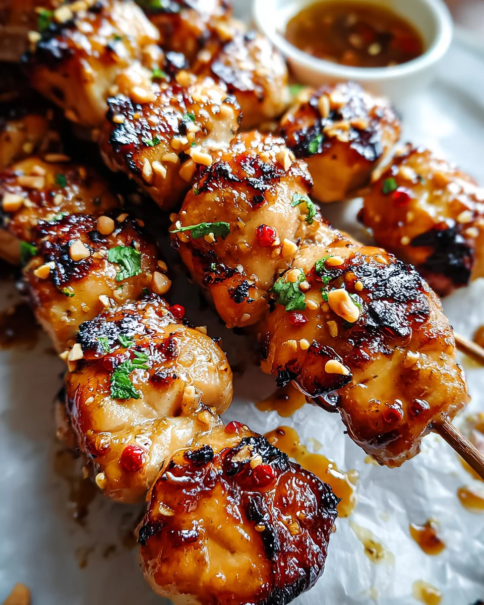 Easy Grilled Asian Chicken Skewers with Honey Garlic Sauce 21 Easy