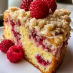 Easy Lemon Raspberry Cake with Crumb Topping