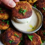 Easy Lentil Patties (with Lemon Tahini Dip)
