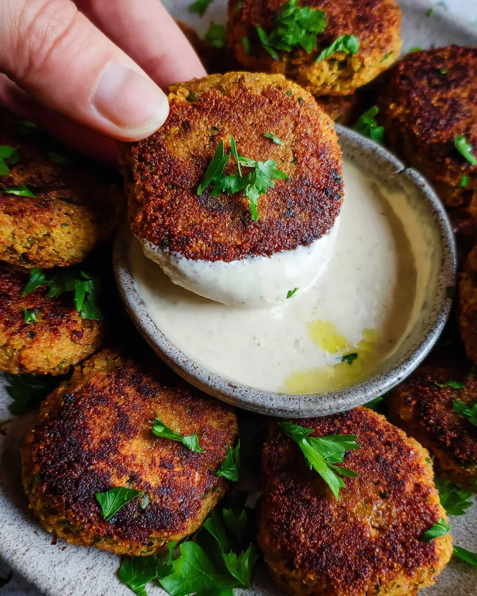 Easy Lentil Patties (with Lemon Tahini Dip) 20 Easy Lentil Patties (with Lemon Tahini Dip)