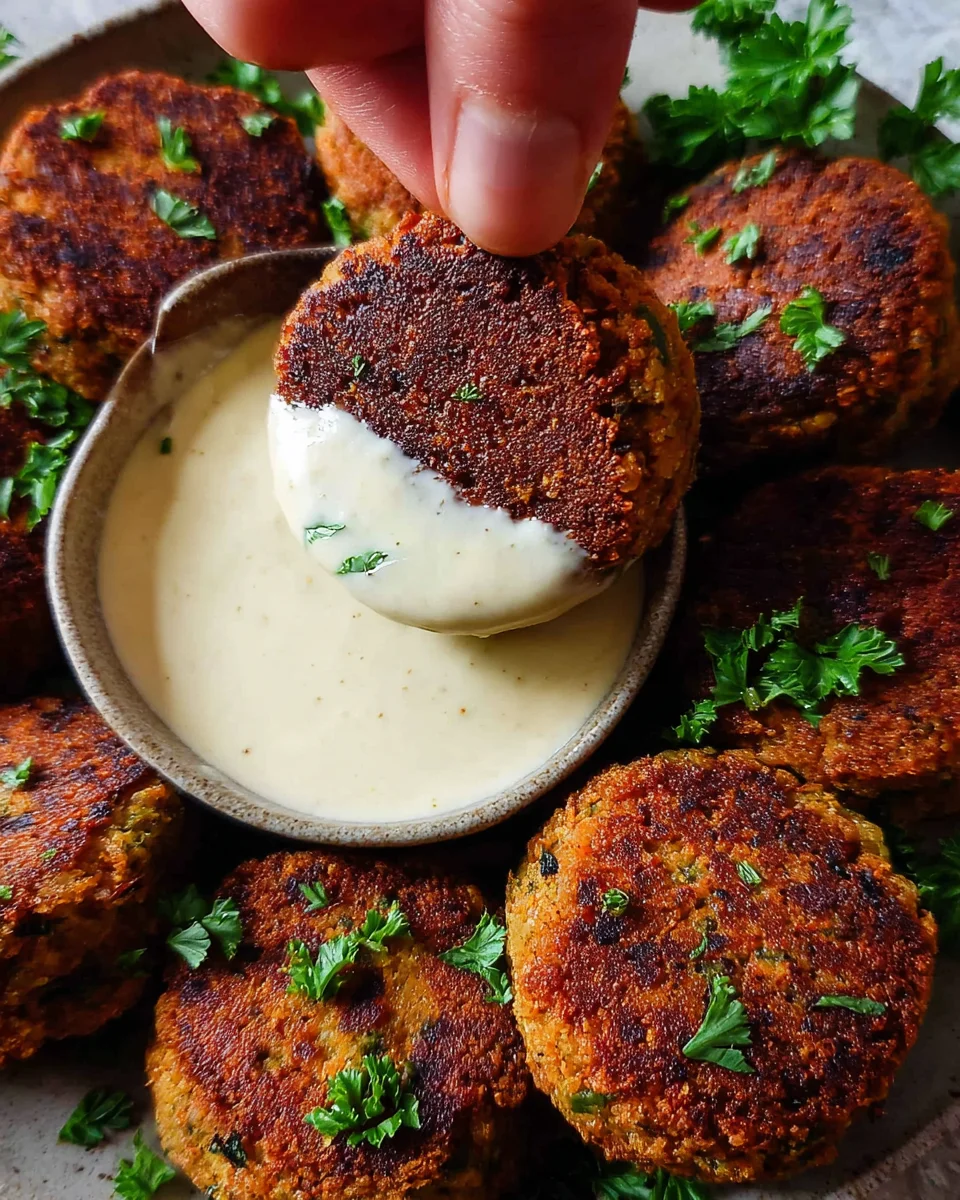 Easy Lentil Patties (with Lemon Tahini Dip) 21 Easy