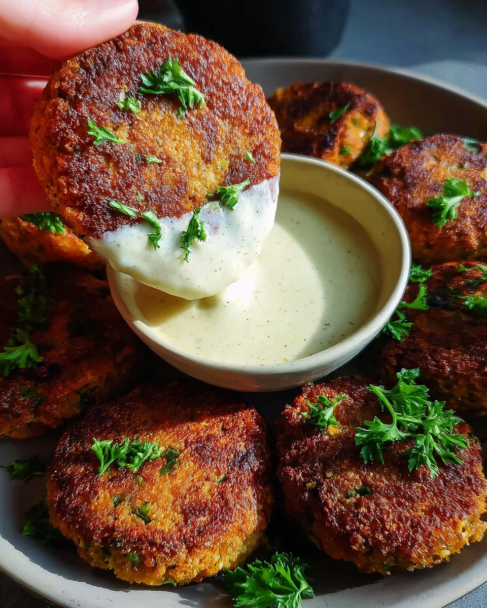 Easy Lentil Patties (with Lemon Tahini Dip) 22 Easy