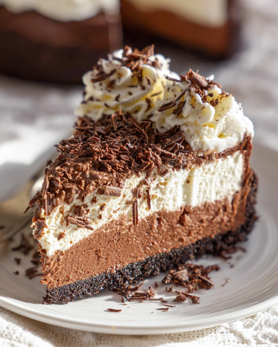 Easy No Bake Chocolate Cheesecake