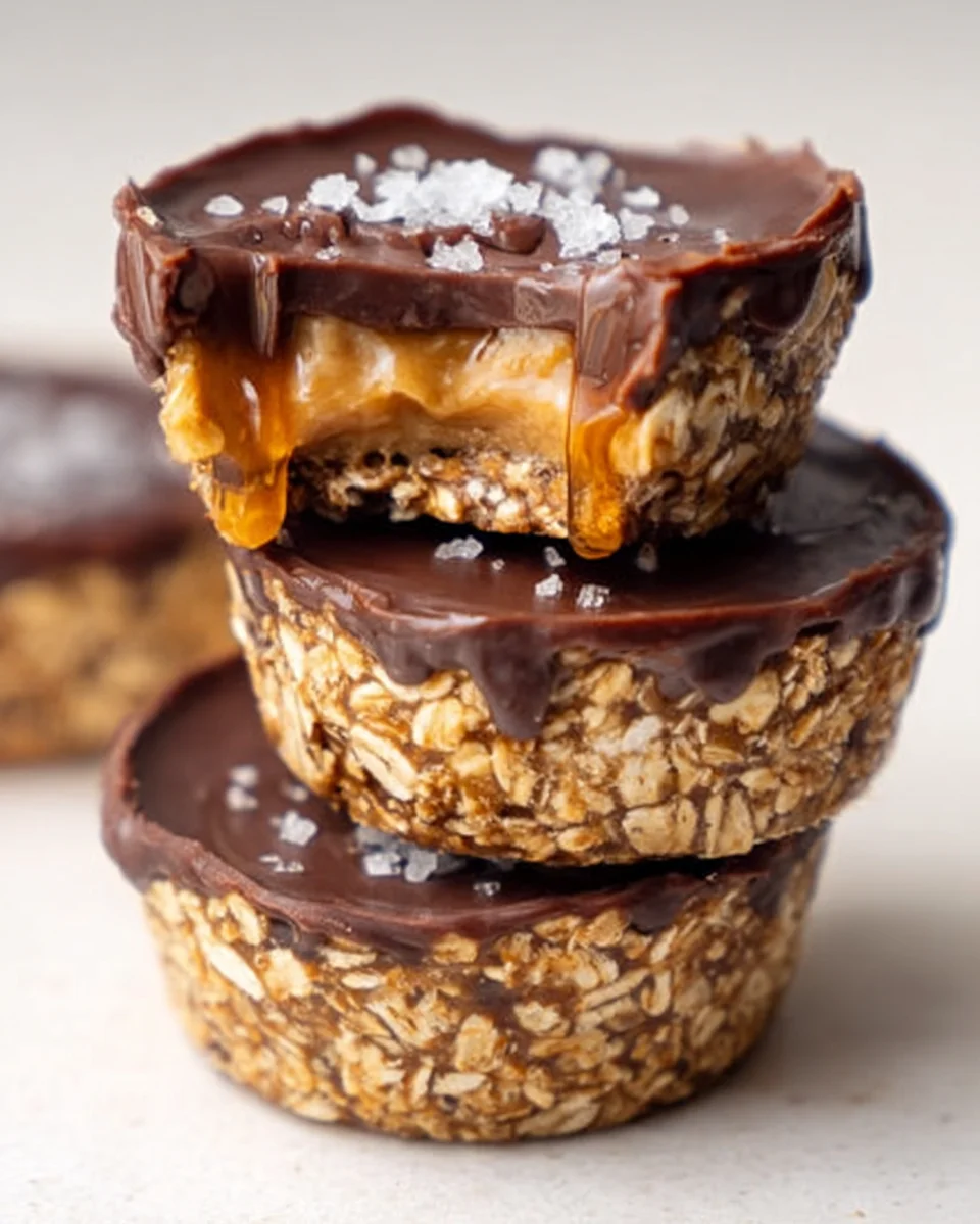 Easy No Bake Peanut Butter Oat Cups
