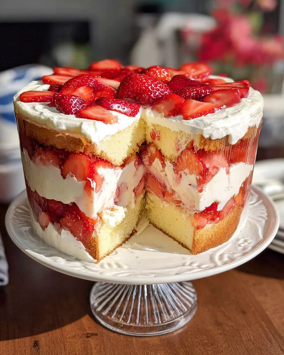 Easy Strawberry Trifle with Pound Cake