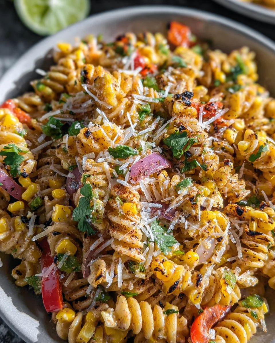 Esquites-Inspired Pasta Salad (Mexican Street Corn-Inspired)