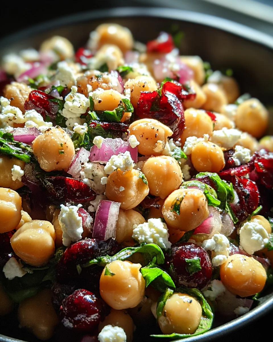 Feta & Cranberry Chickpeas with Lemon Vinaigrette 21 Feta