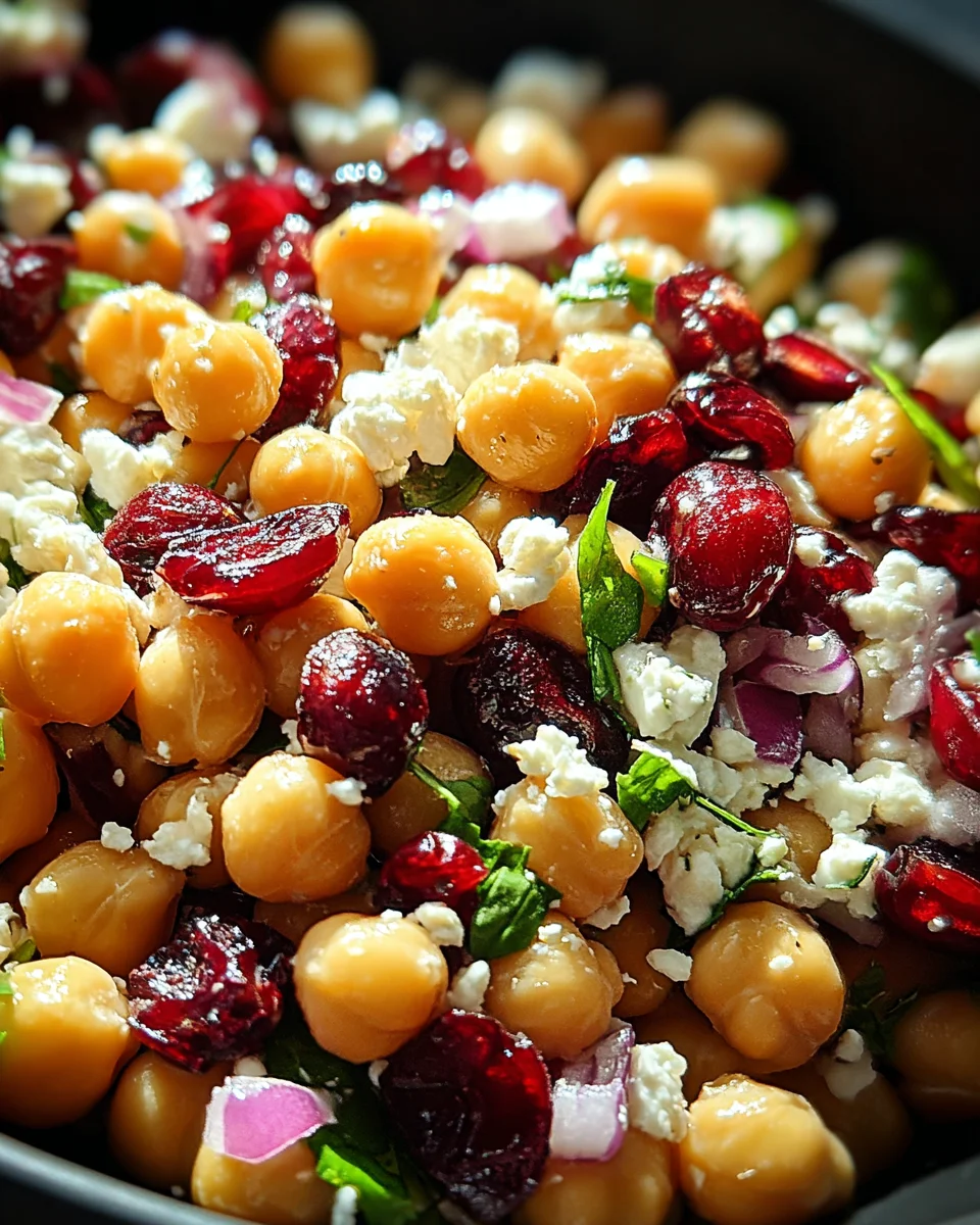 Feta & Cranberry Chickpeas with Lemon Vinaigrette 22 Feta