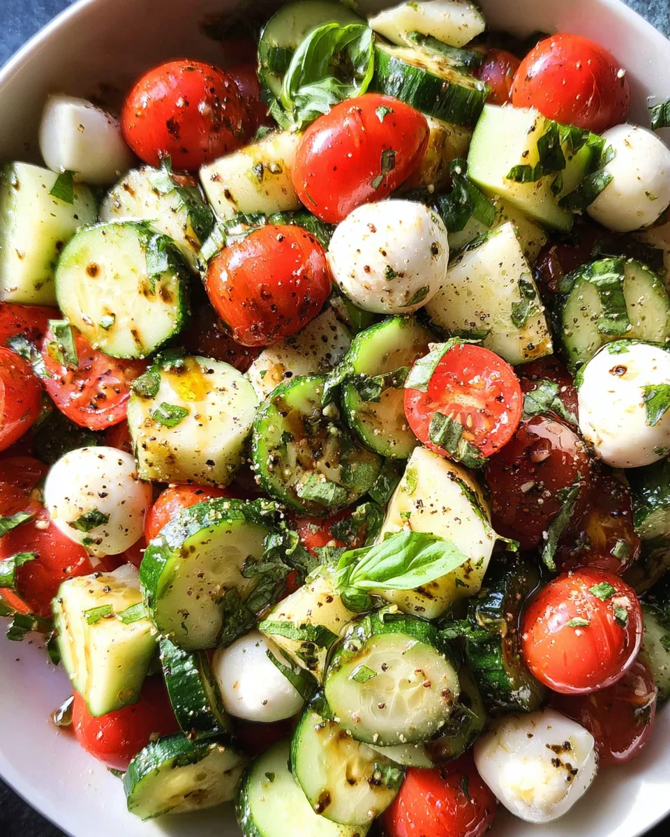 Fresh Cucumber Caprese Salad 21 Fresh
