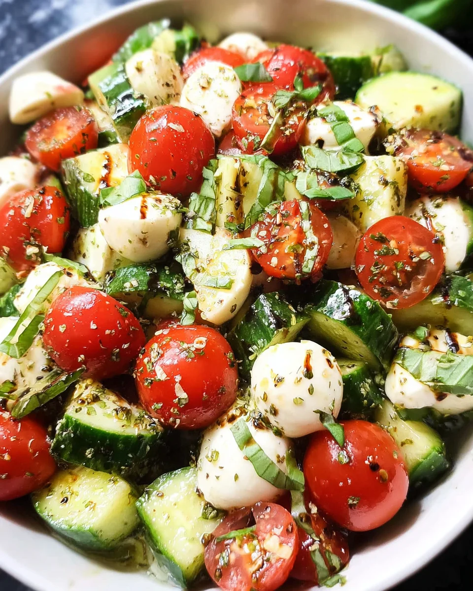 Fresh Cucumber Caprese Salad 22 Fresh