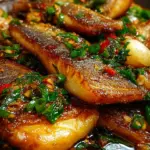 Ginger Onion Fried Sea Bass