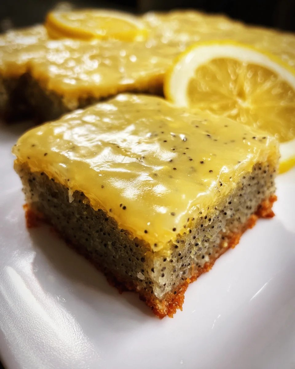 Glazed Lemon Poppy Seed Bars
