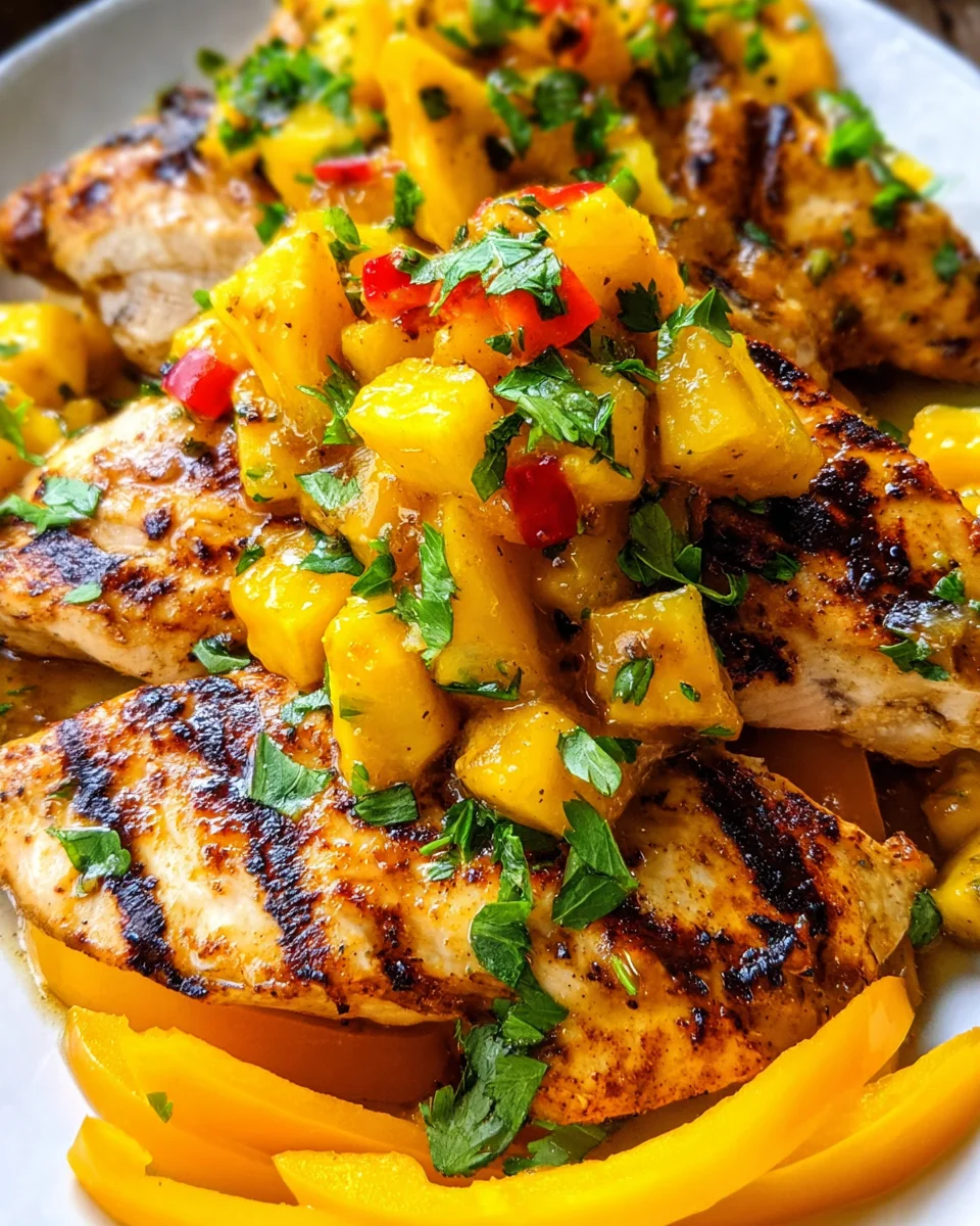 Grilled Mango Pineapple Chicken 16 Grilled Mango Pineapple Chicken