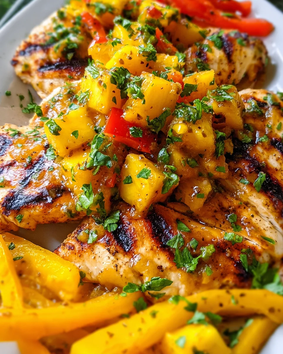 Grilled Mango Pineapple Chicken 18 Grilled