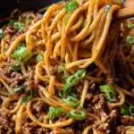 Ground Beef Mongolian Noodles