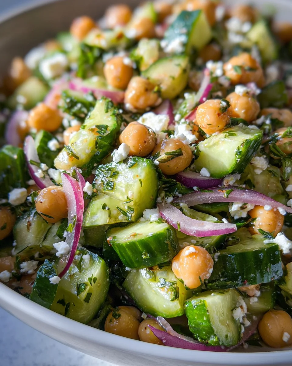 Herby Cucumber Salad with Feta and Chickpeas 16 Herby Cucumber Salad with Feta and Chickpeas