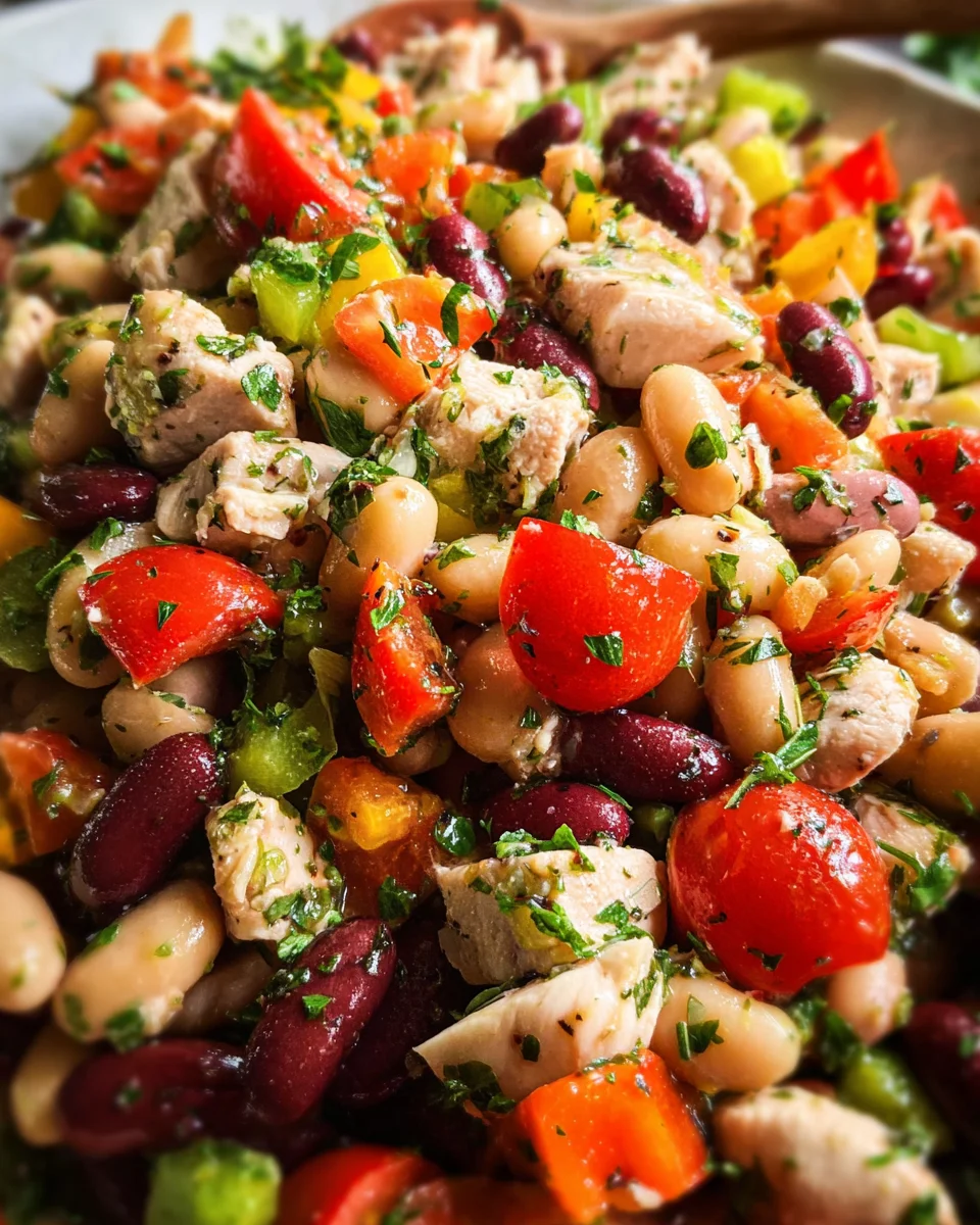 High-Protein Dense Bean Salad with Chicken 21 High-Protein