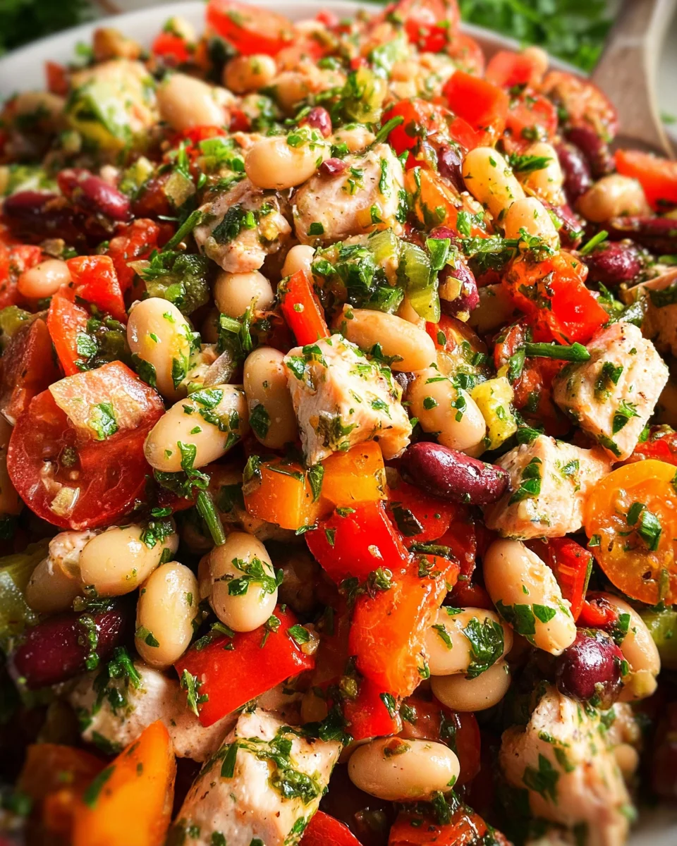 High-Protein Dense Bean Salad with Chicken 22 High-Protein