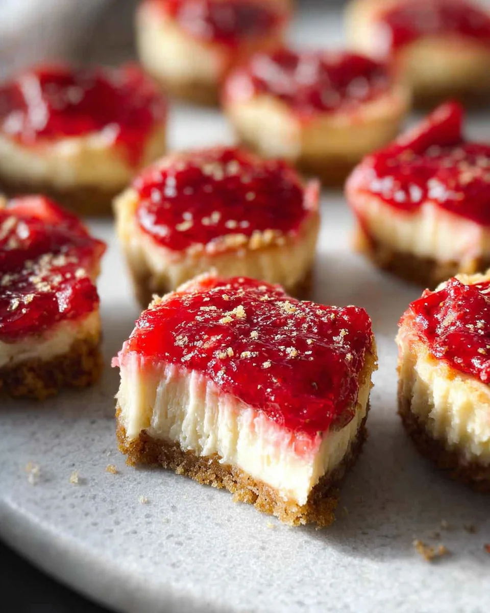 High Protein Healthy Strawberry Cheesecake Bites