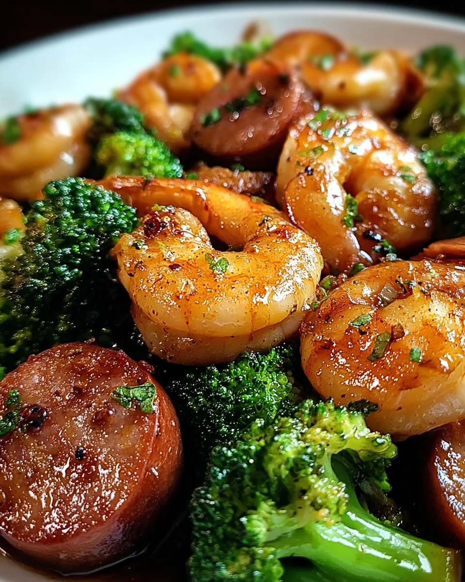 Honey Garlic Shrimp, Sausage, and Broccoli 20 Honey Garlic Shrimp, Sausage, and Broccoli