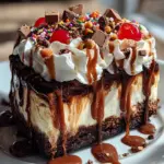 Hot Fudge Sundae Brownie Cheesecake