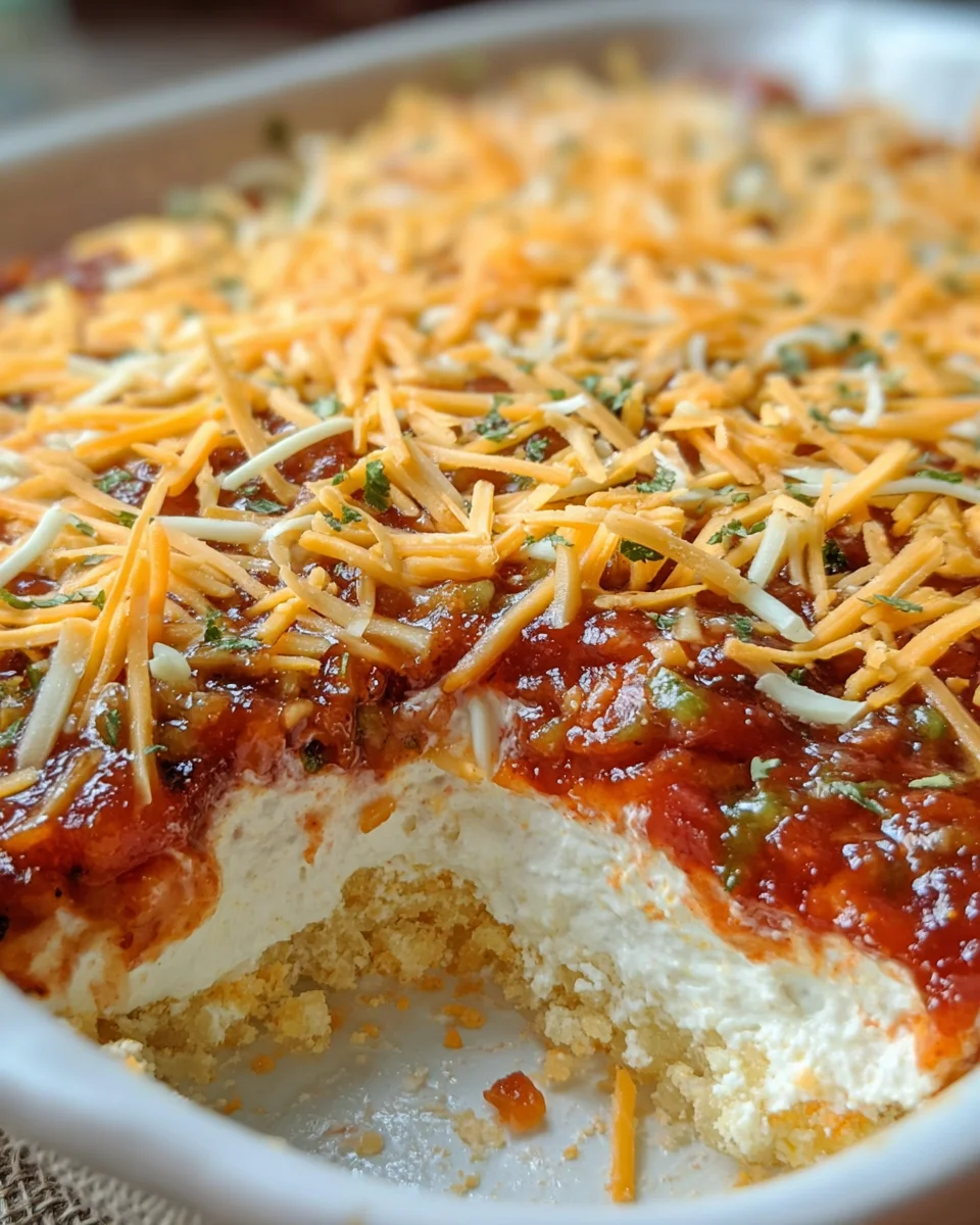 Layered Cream Cheese and Salsa Dip