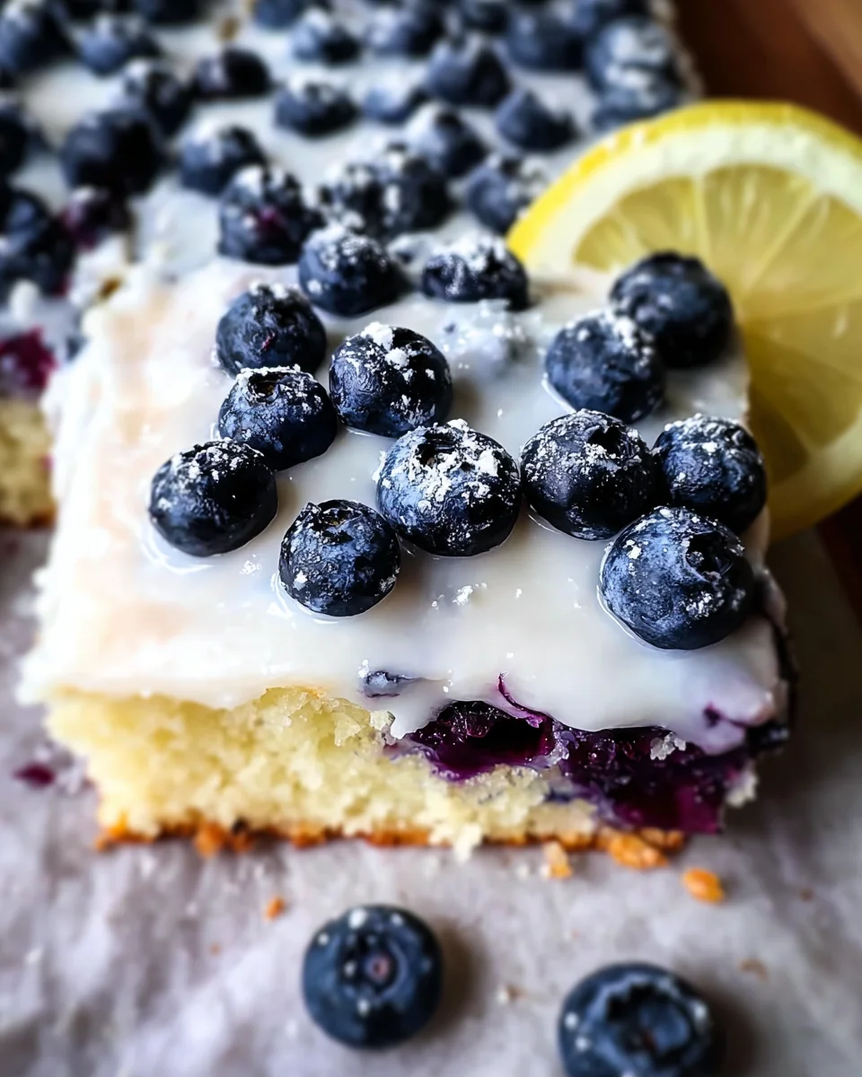 Lemon Blueberry Sheet Cake