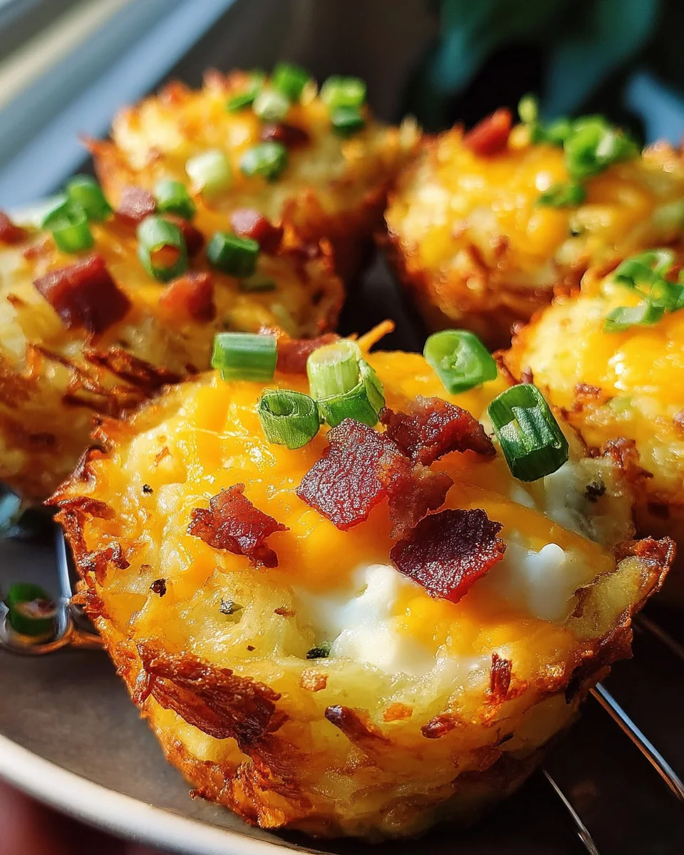 Loaded Bacon and Egg Hash Brown Muffins