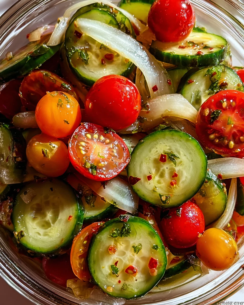 Marinated Cucumbers, Onions, and Tomatoes 18 Marinated Cucumbers, Onions, and Tomatoes
