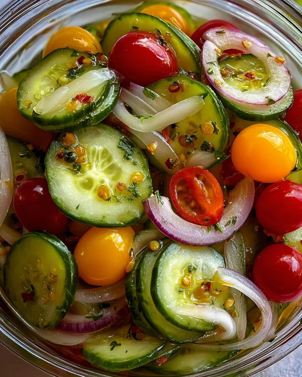 Marinated Cucumbers, Onions, and Tomatoes 19 Marinated